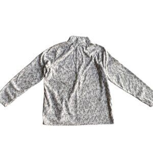 Laura Scott Gray and White Watercolor Fleece, Large